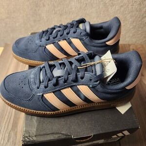 Adidas VL Court 3.0 Sneakers Womens  Navy Pink New Suede Gum Sole